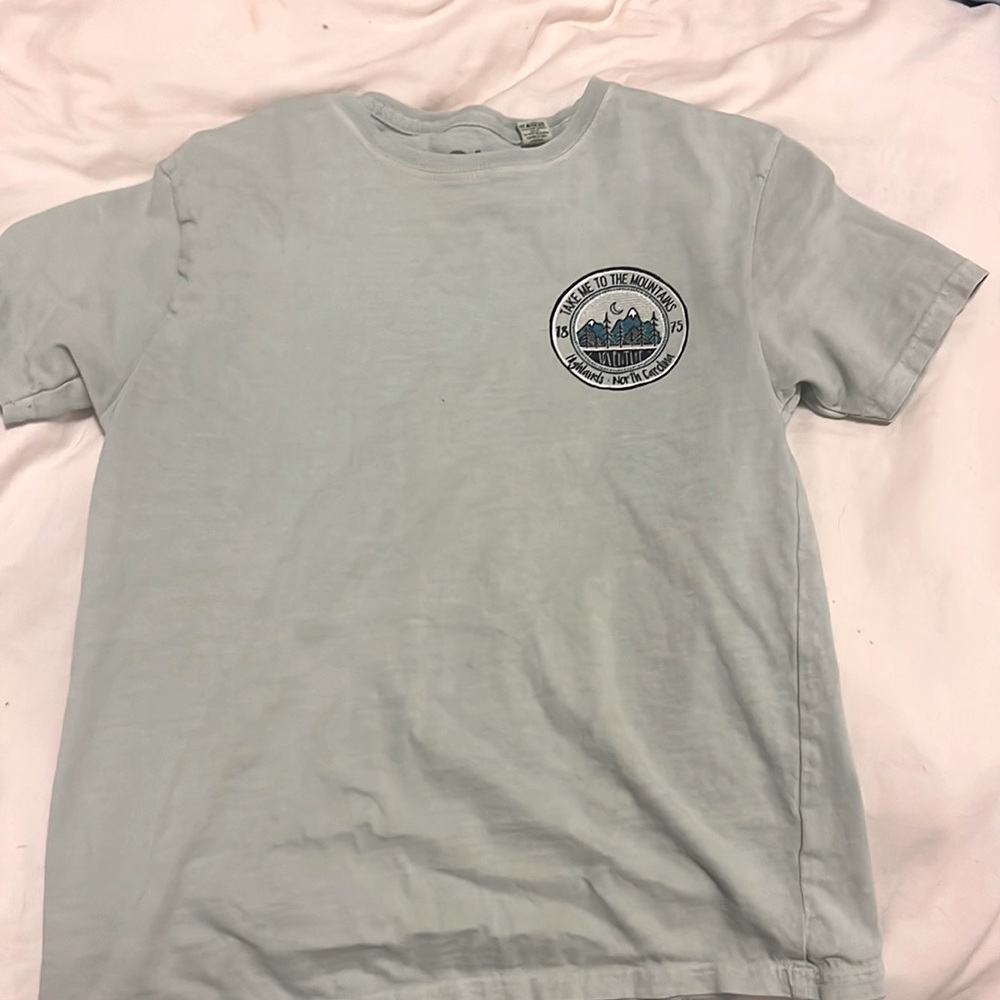 Cute teal mountains shirt